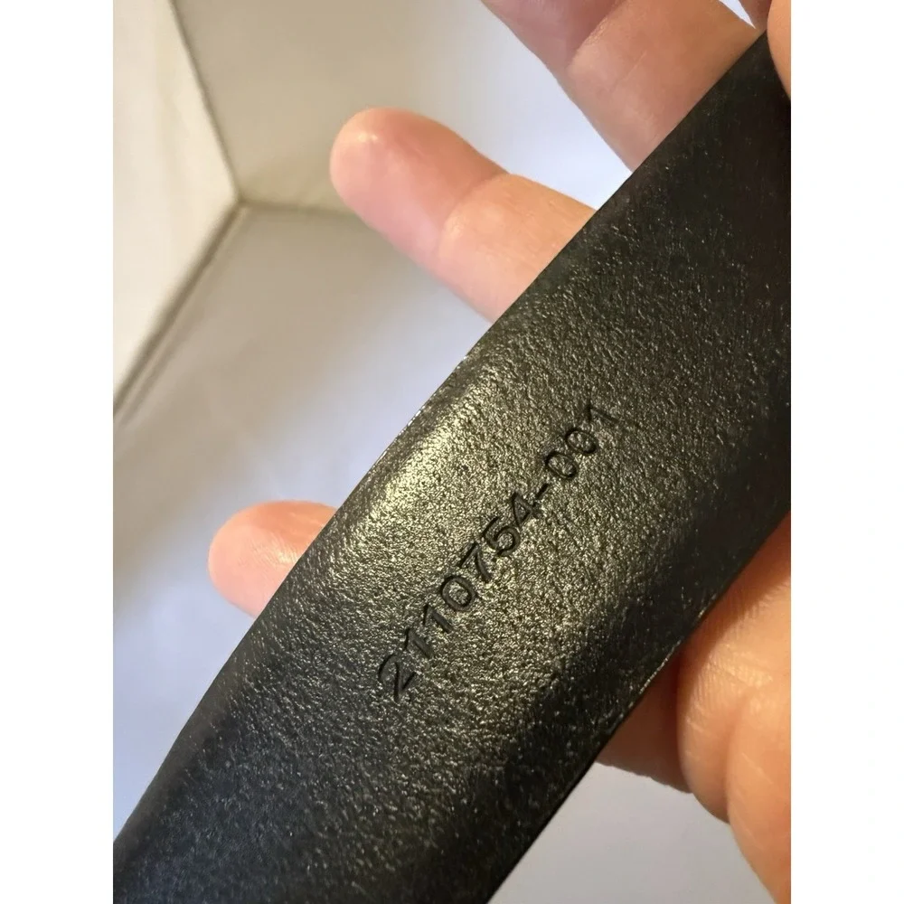 Polo Ralph Lauren Engine-Turned Belt 40/100 Black Italian Leather 2110754-001